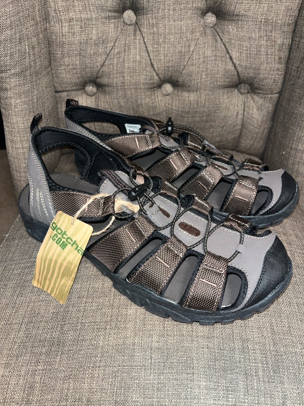 Gotcha Men's Brown Outdoor Sport Sandals size 12 NWT